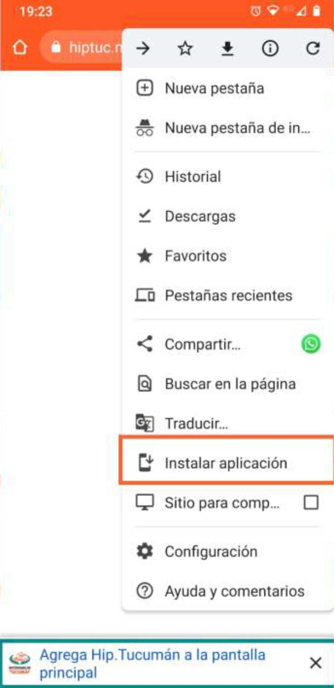 imagen captura paso a paso